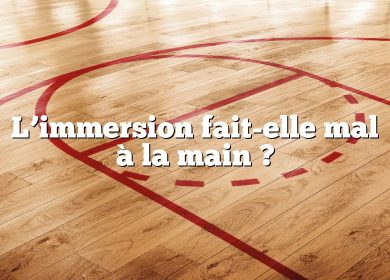 L’immersion fait-elle mal à la main ?